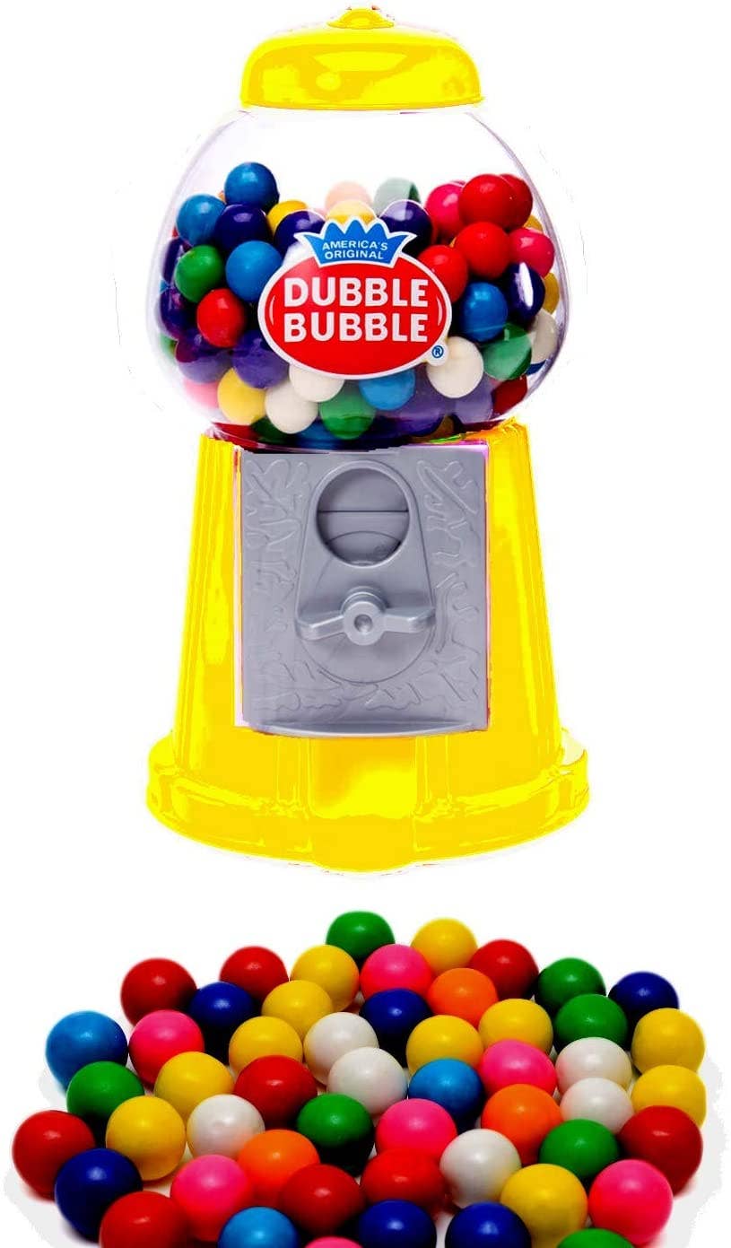 2 X Gumball Dispenser Machine Toy 90g Bubble Gum Bag Included Coin Operated Bank